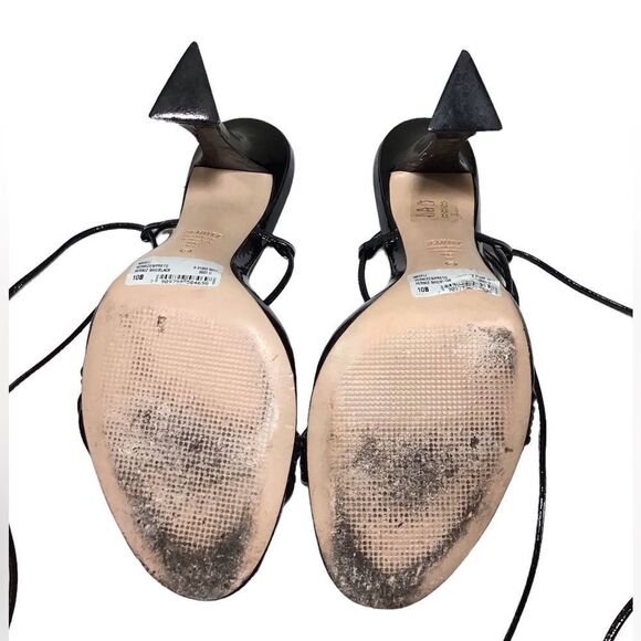 Schutz Black Arceli Sandal String Wrap Size 10 - Picture 6 of 10